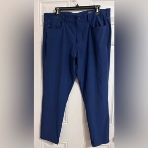 Mizzen+Main Helmsman Performance Flat Front Pants Men’s 36x28 Navy Blue Golf